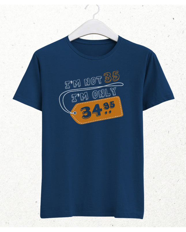 Label doğum günü indigo tişört - basmatik.com