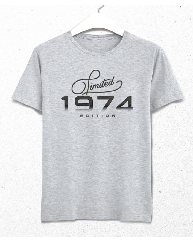 Limited doğum günü gri tişört - basmatik.com