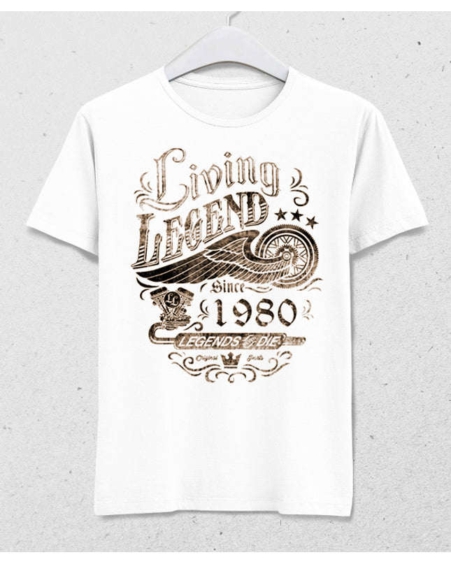 Living doğum günü beyaz tişört - basmatik.com