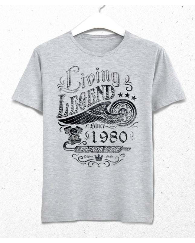 Living doğum günü gri tişört - basmatik.com