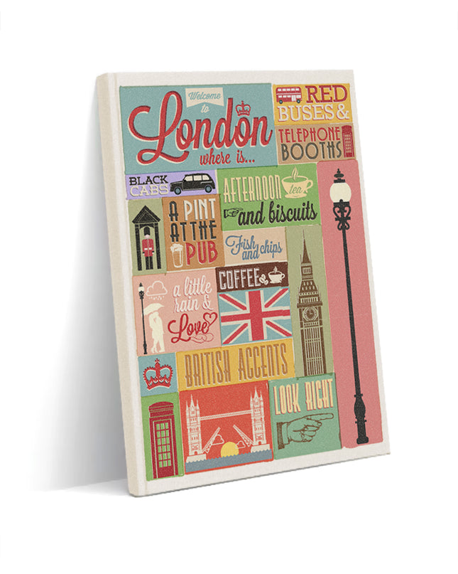 London kanvas defter - basmatik.com