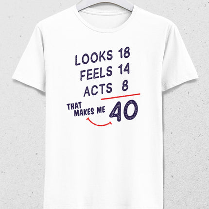 Looks doğum günü beyaz tişört - basmatik.com