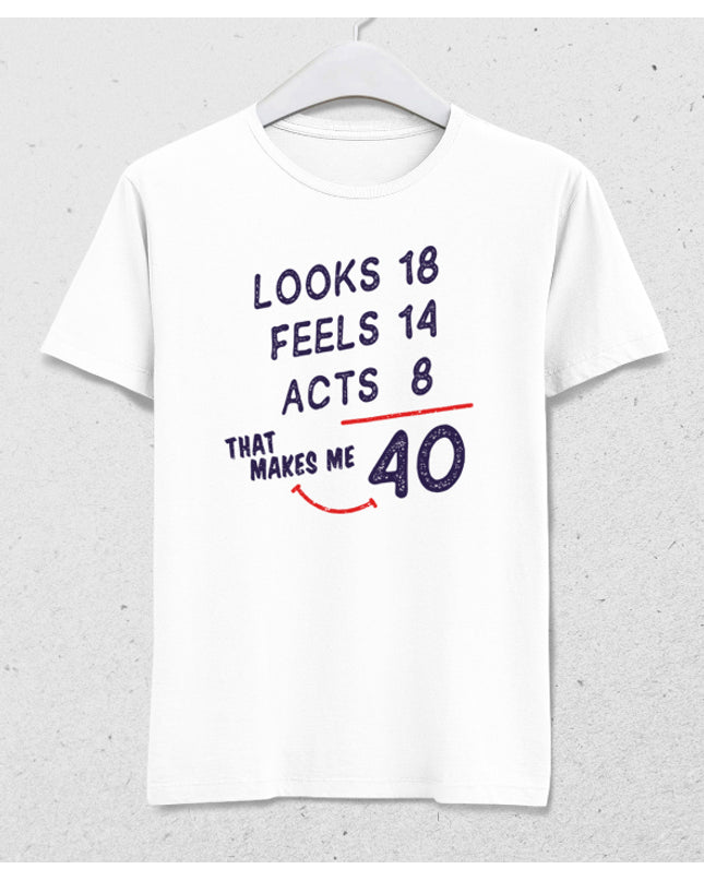 Looks doğum günü beyaz tişört - basmatik.com