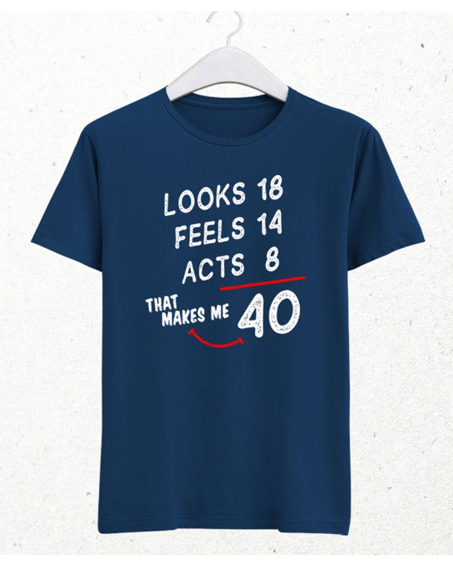 Looks doğum günü indigo tişört - basmatik.com