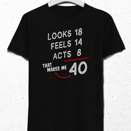 Looks doğum günü siyah tişört - basmatik.com