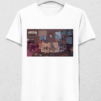 Marstan "Olmasan Da Olur" Tişört - Erkek - Beyaz