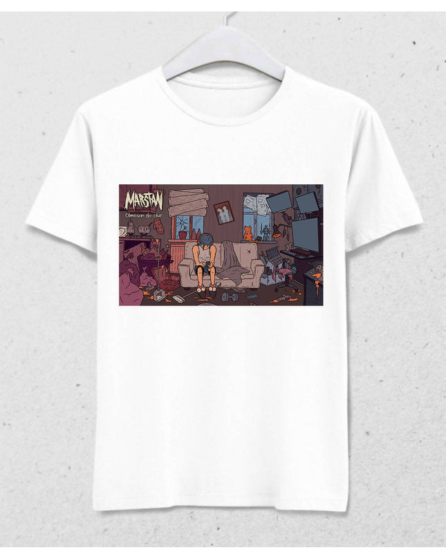 Marstan "Olmasan Da Olur" Tişört - Erkek - Beyaz