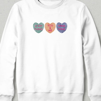 Valentine's II, Heart Slogan Sweatshirt