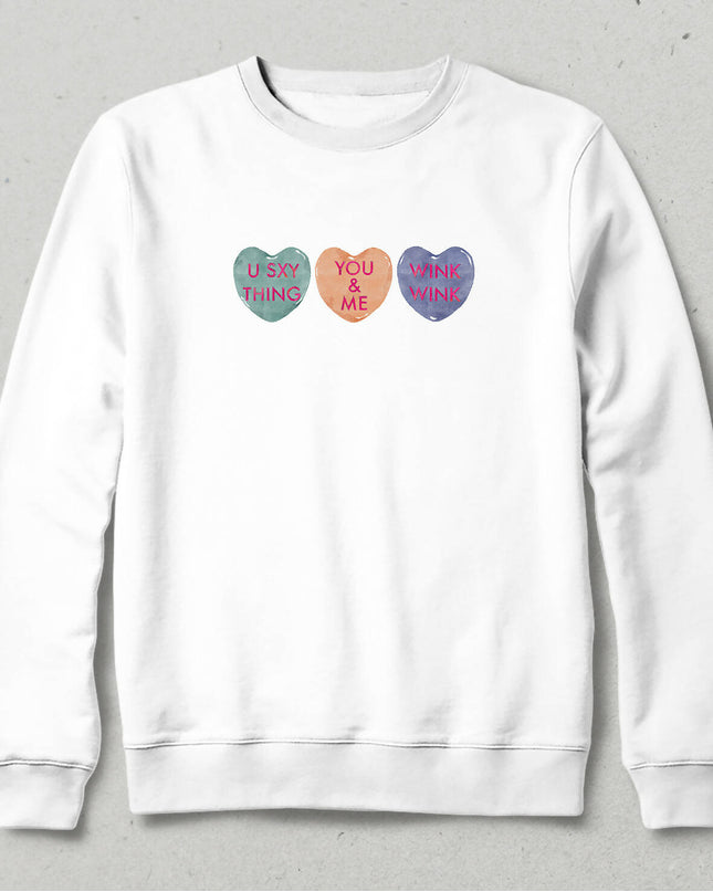 Valentine's II, Kalpli Slogan Sweatshirt