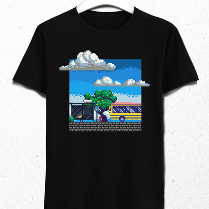 Pixel Bus Stop Men's T-Shirt
