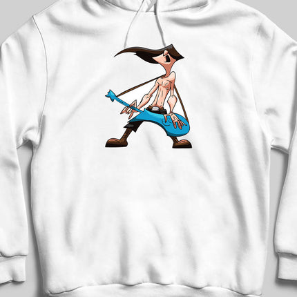 Çılgın Gitarist Baskılı Sweatshirt - Kapüşonlu