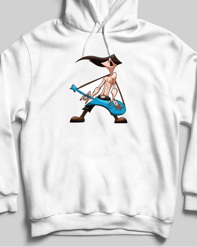 Çılgın Gitarist Baskılı Sweatshirt - Kapüşonlu