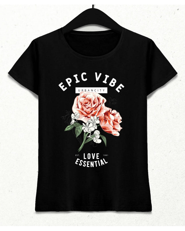 Epic Vibes Kadın Streetwear Tasarım T-shirt