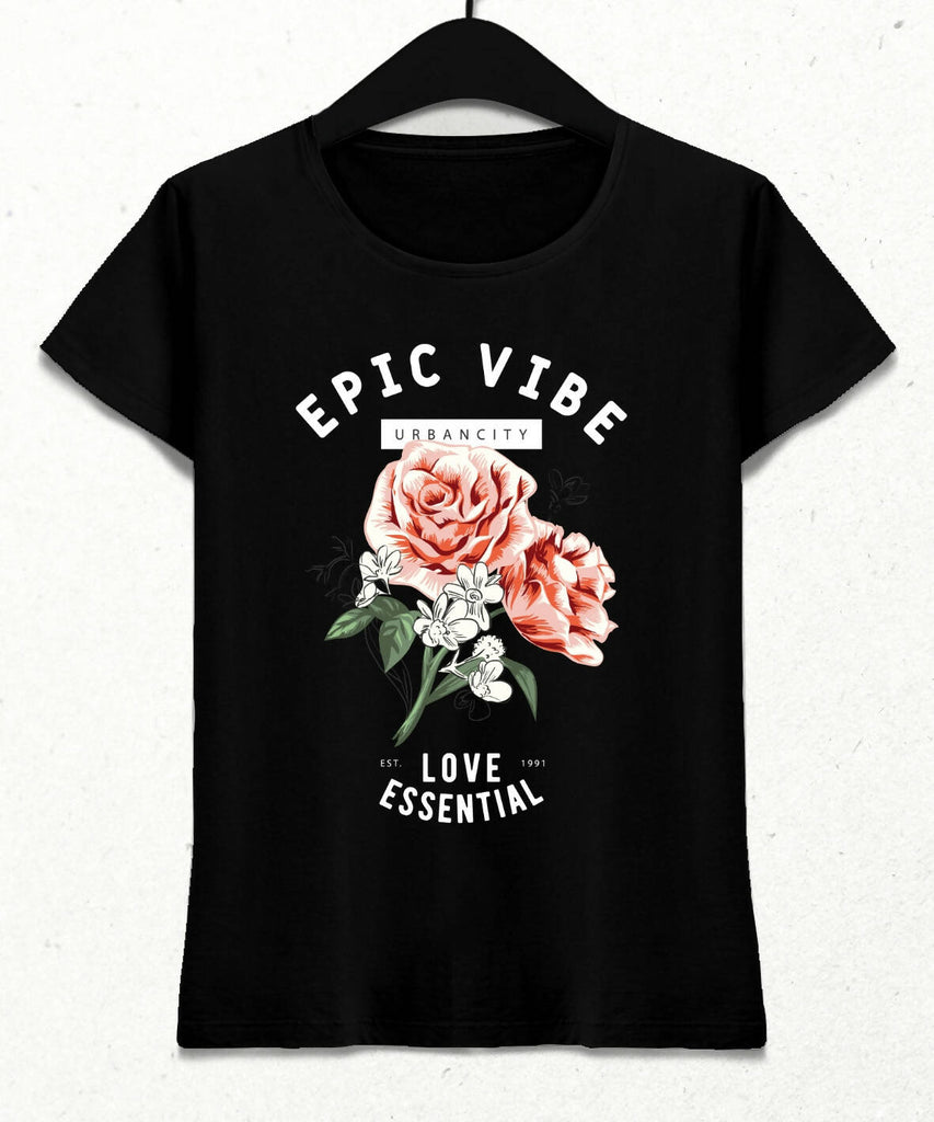 Epic Vibes Kadın Streetwear Tasarım T-shirt