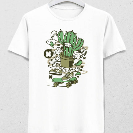 Animated Skateboarding Cactus T-shirt