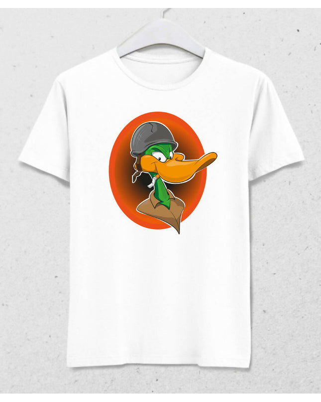 ASKER ÖRDEK ERKEK BEYAZ TSHİRT