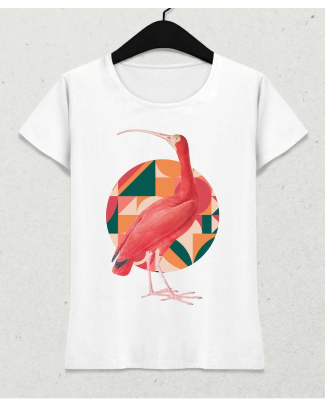 Kuş Kadın Kısa Kol T-shirt 2 - basmatik.com