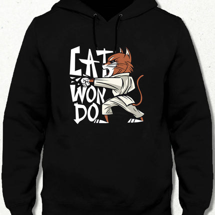 Cat Taekwondo Kapüşonlu Sweatshirt