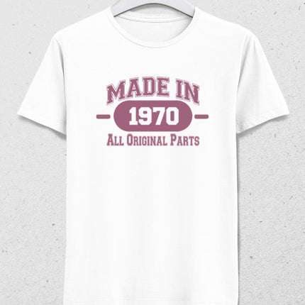 Made in doğum günü beyaz tişört - basmatik.com