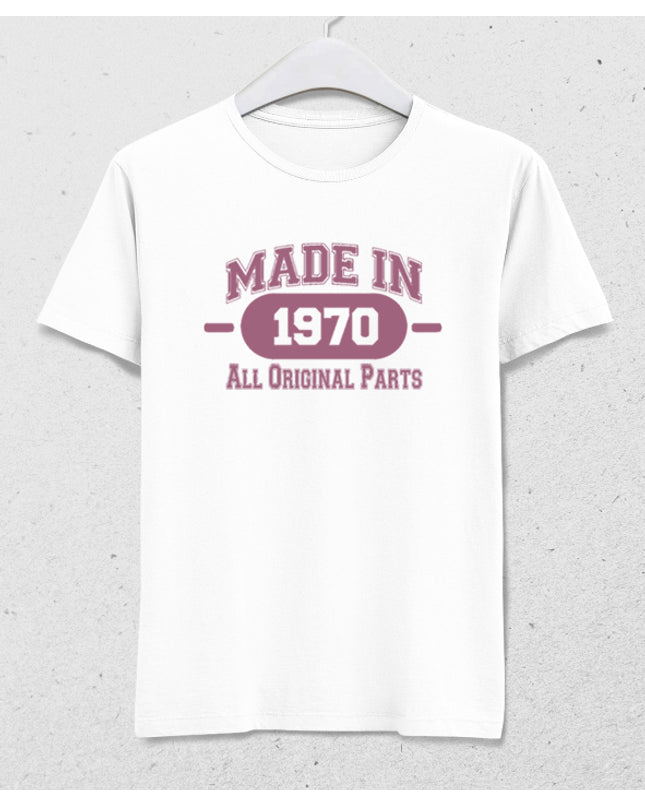 Made in doğum günü beyaz tişört - basmatik.com