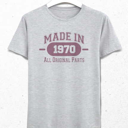 Made in doğum günü gri tişört - basmatik.com