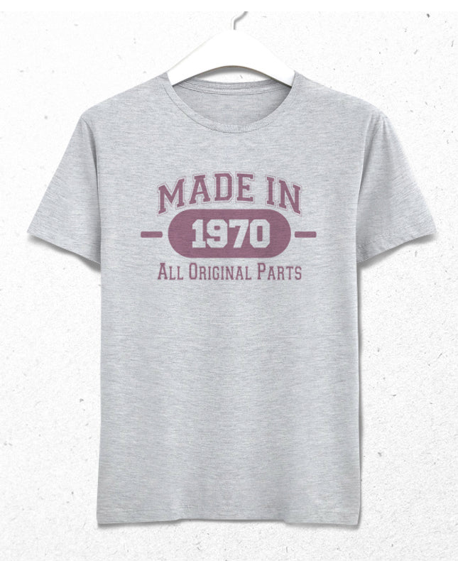 Made in doğum günü gri tişört - basmatik.com