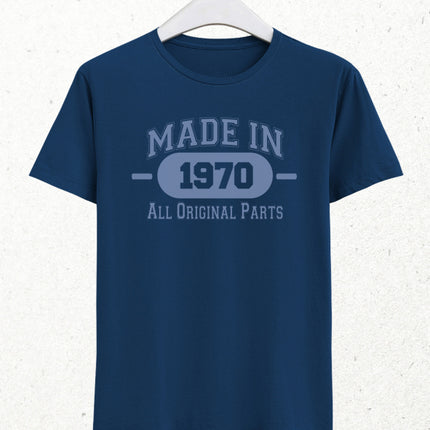 Made in doğum günü indigo tişört - basmatik.com