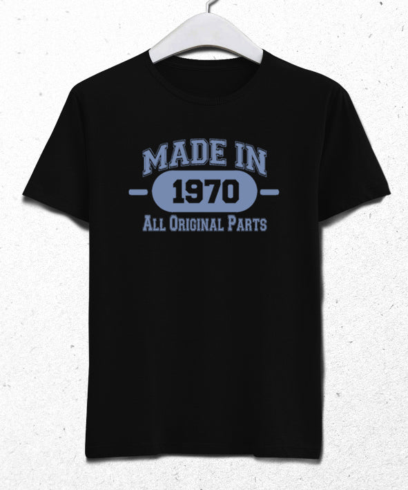 Made in doğum günü siyah tişört - basmatik.com