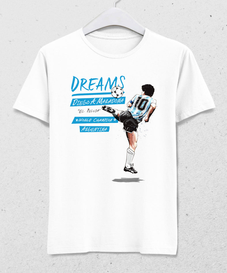 Dreams Maradona erkek tişört - basmatik.com