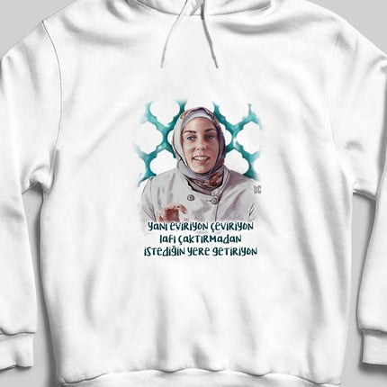 Kapüşonlu Sweatshirt - Meryem - Bir Başkadır - basmatik.com