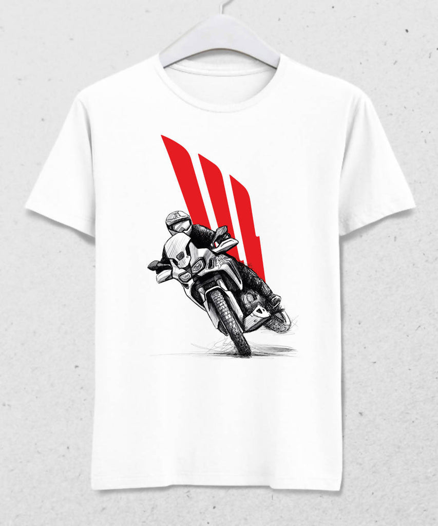 Maglietta Africa Twin Enduro - Cotone, Girocollo, Per Motociclisti - Foto 6