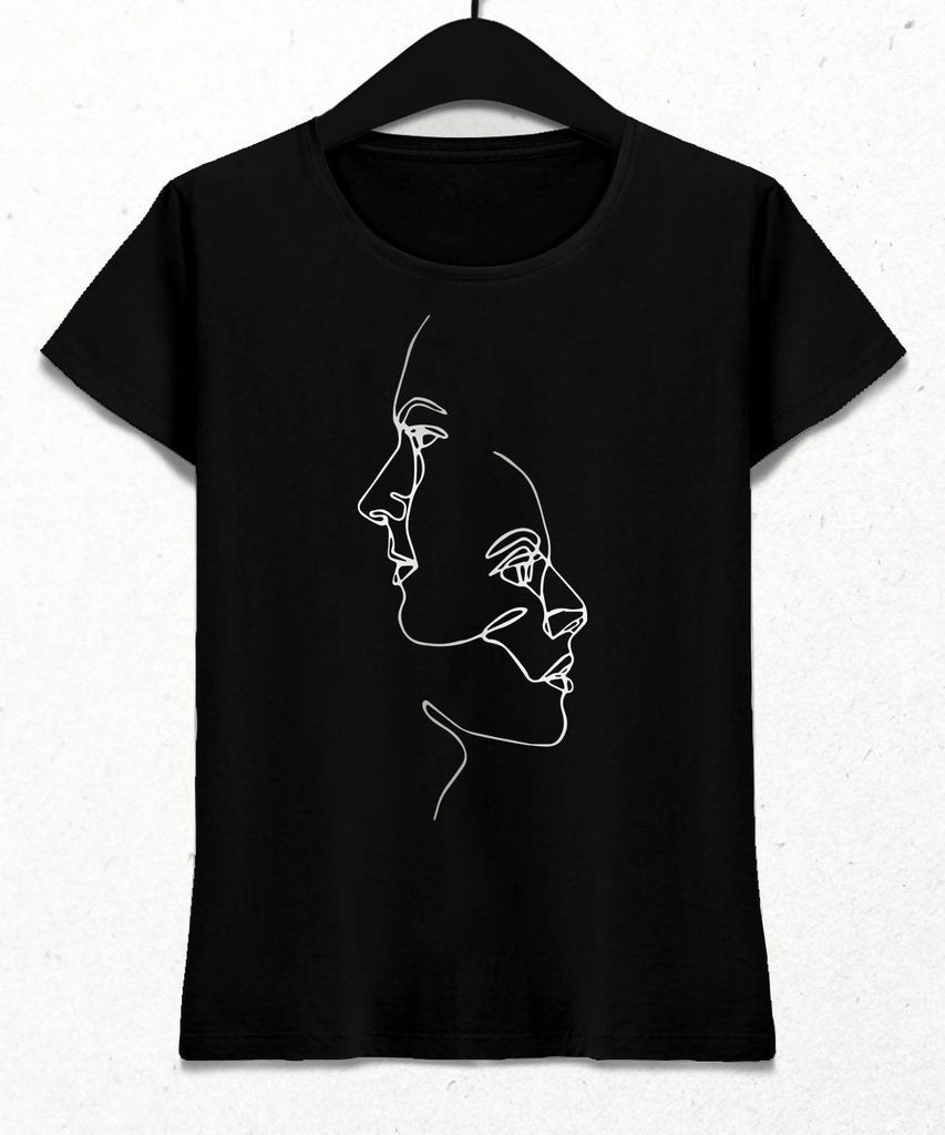 Suretler Kadın Siyah Tişört - basmatik.com