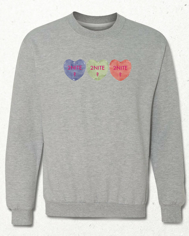 Valentine's V, Kalpli Slogan Sweatshirt