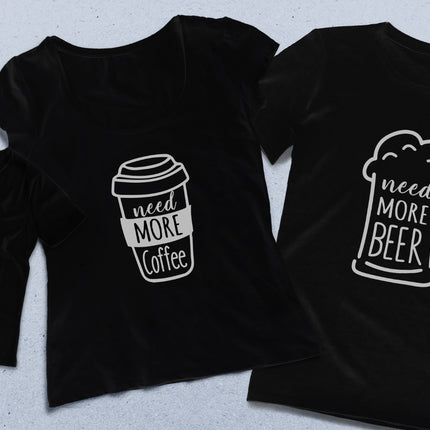 Need more Anne baba çocuk siyah tişört seti - basmatik.com