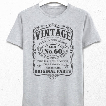 No60 doğum günü gri tişört - basmatik.com
