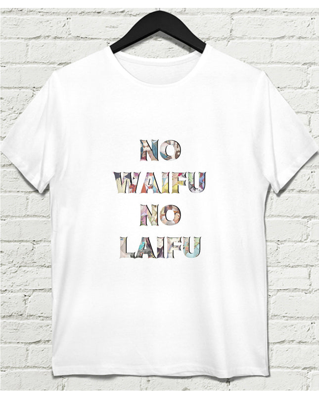 NoWaifuNoLaifu Beyaz Erkek Tshirt - basmatik.com