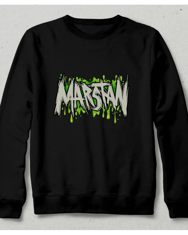 Marstan Hoodless Black Sweatshirt - Unisex / Black 