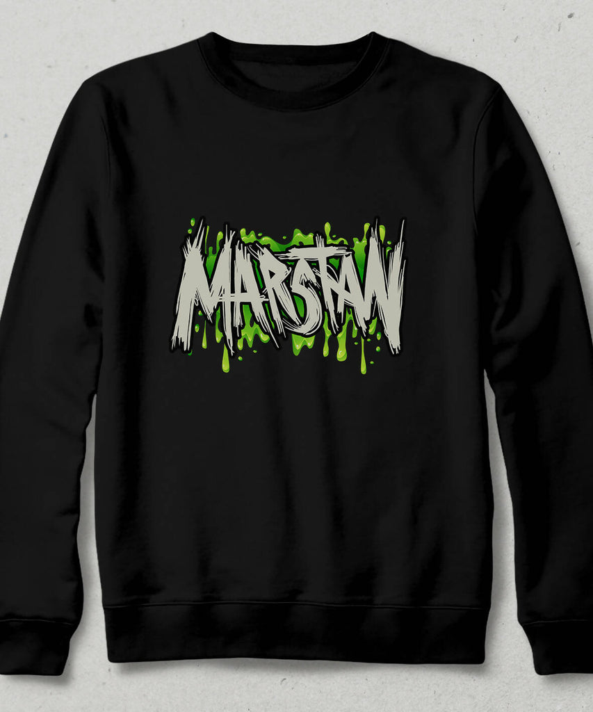 Marstan Hoodless Black Sweatshirt - Unisex / Black 