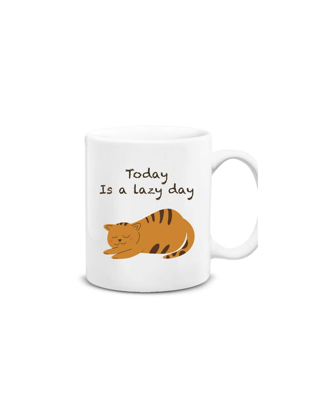 Today is a lazy day mug 