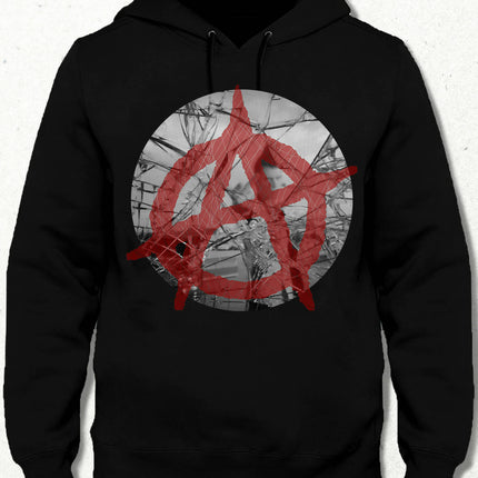 Anarchy Unisex Black Hooded Sweatshirt