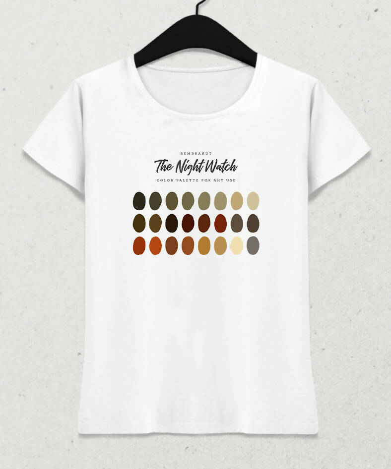 Rembrandt, The Night Watch Women's T-Shirt with Color Palette