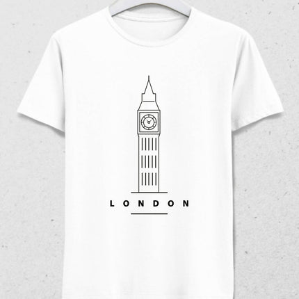 BIG BEN DESIGN MEN'S WHITE T-SHIRT