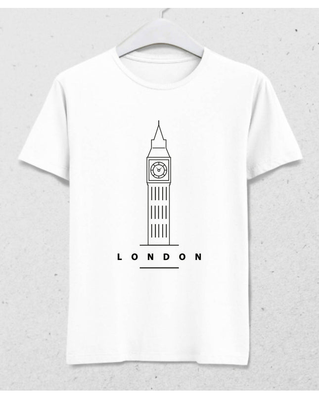 BIG BEN DESIGN MEN'S WHITE T-SHIRT