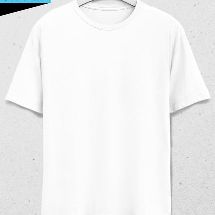 Oversize beyaz tişört - basmatik.com