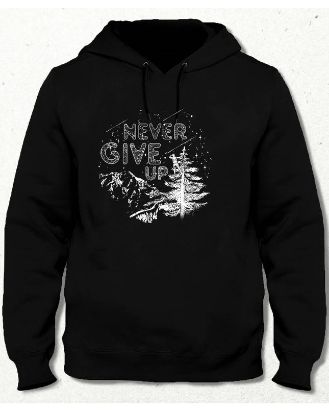 Never Give Up Hooded Sweatshirt