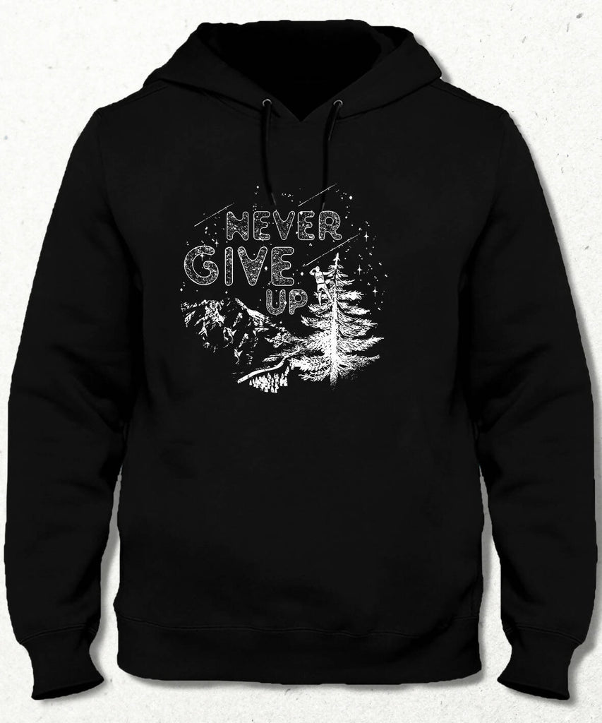 Never Give Up Hooded Sweatshirt