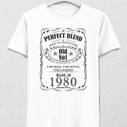 Old no doğum günü beyaz tişört - basmatik.com