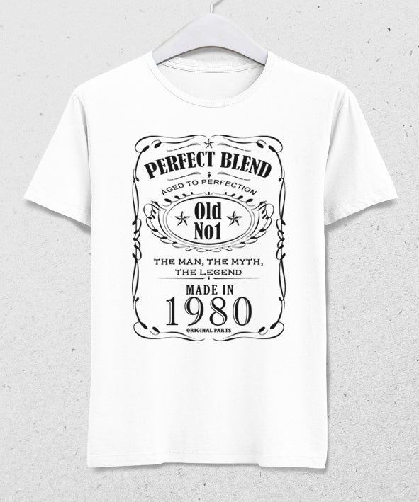 Old no doğum günü beyaz tişört - basmatik.com