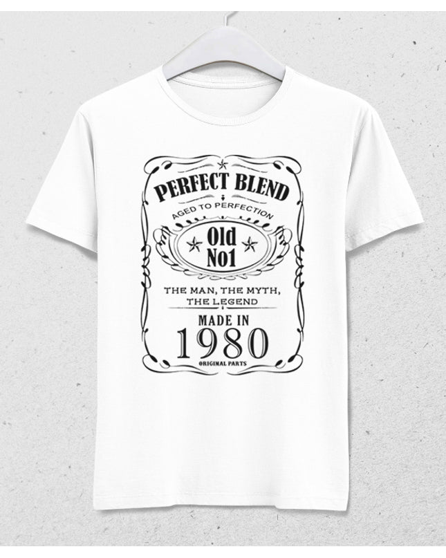 Old no doğum günü beyaz tişört - basmatik.com