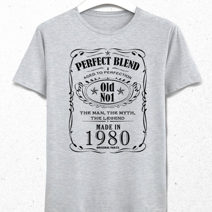 Old no doğum günü gri tişört - basmatik.com